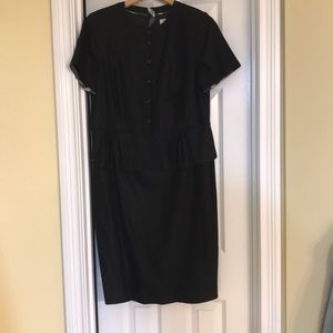Black Burberry Peplum Dress